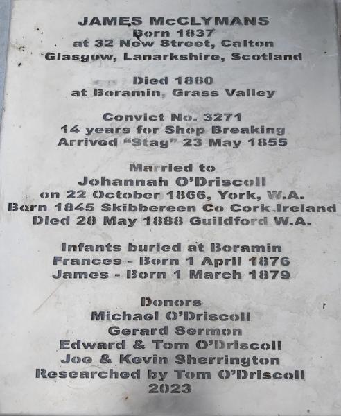 James McLymans Plaque (Photo: Tom O'Driscoll)