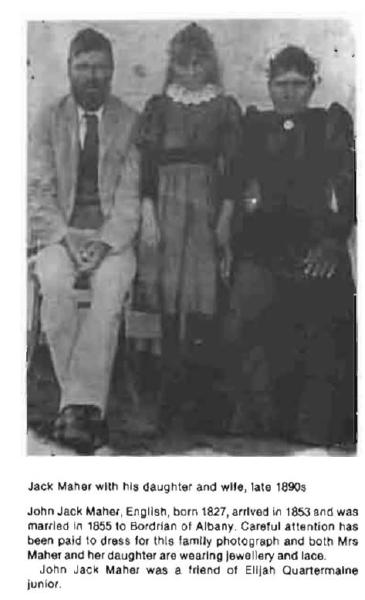 John Maher with wife and dtr. Photo from Lois Tilbrook Ngangah Tradition pg 16